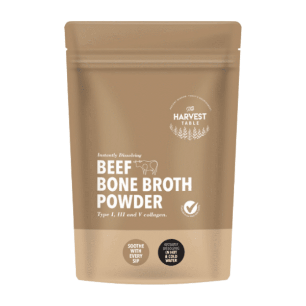 The Harvest Table Pure Beef Bone Broth Powder (Instantly Dissolving) 350g Refill